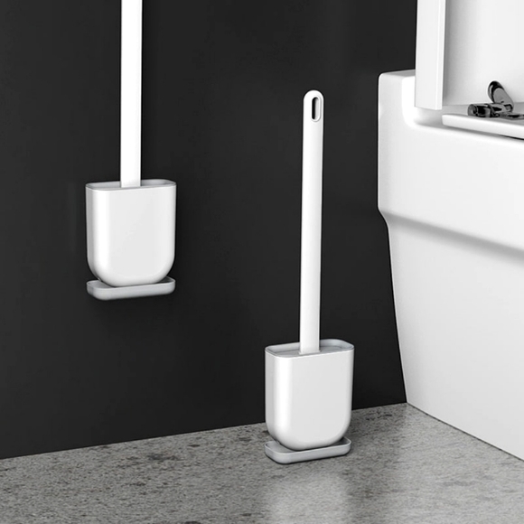 Wall Mounted Household Cleaning Toilet Soft Silicone Flex Toilet Brush 2 PACK - Picture 1 of 2